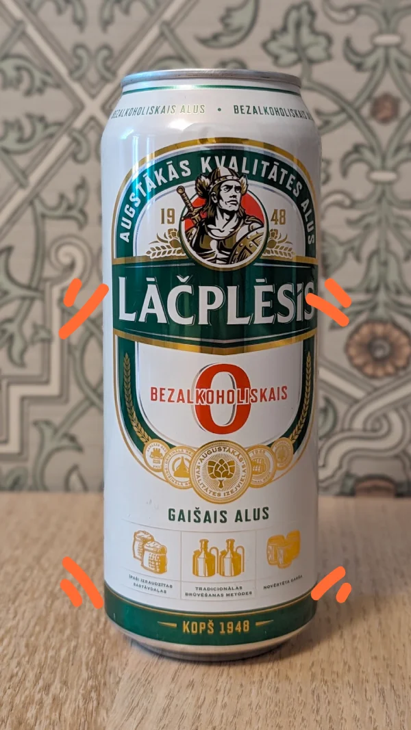 Lāčplēsis Bezalkoholiskais, 0.5L Bezalkoholiskais alus